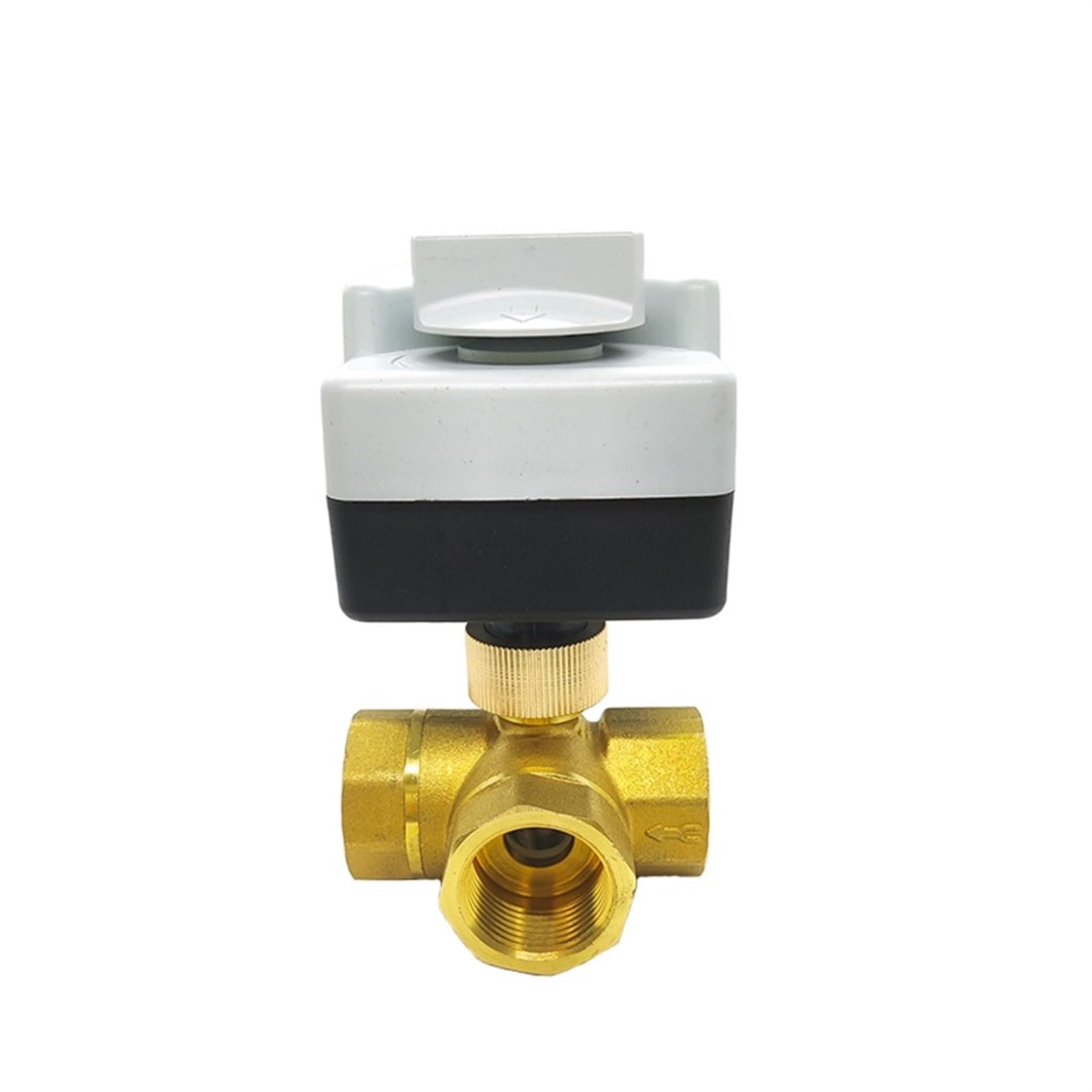1/2 1 1-1/2 pollici valvola a sfera elettrica in ottone a tre fili attuatore elettrico a tre vie a due controlli filettatura interna con interruttore manuale 1 pz(1-1/4")