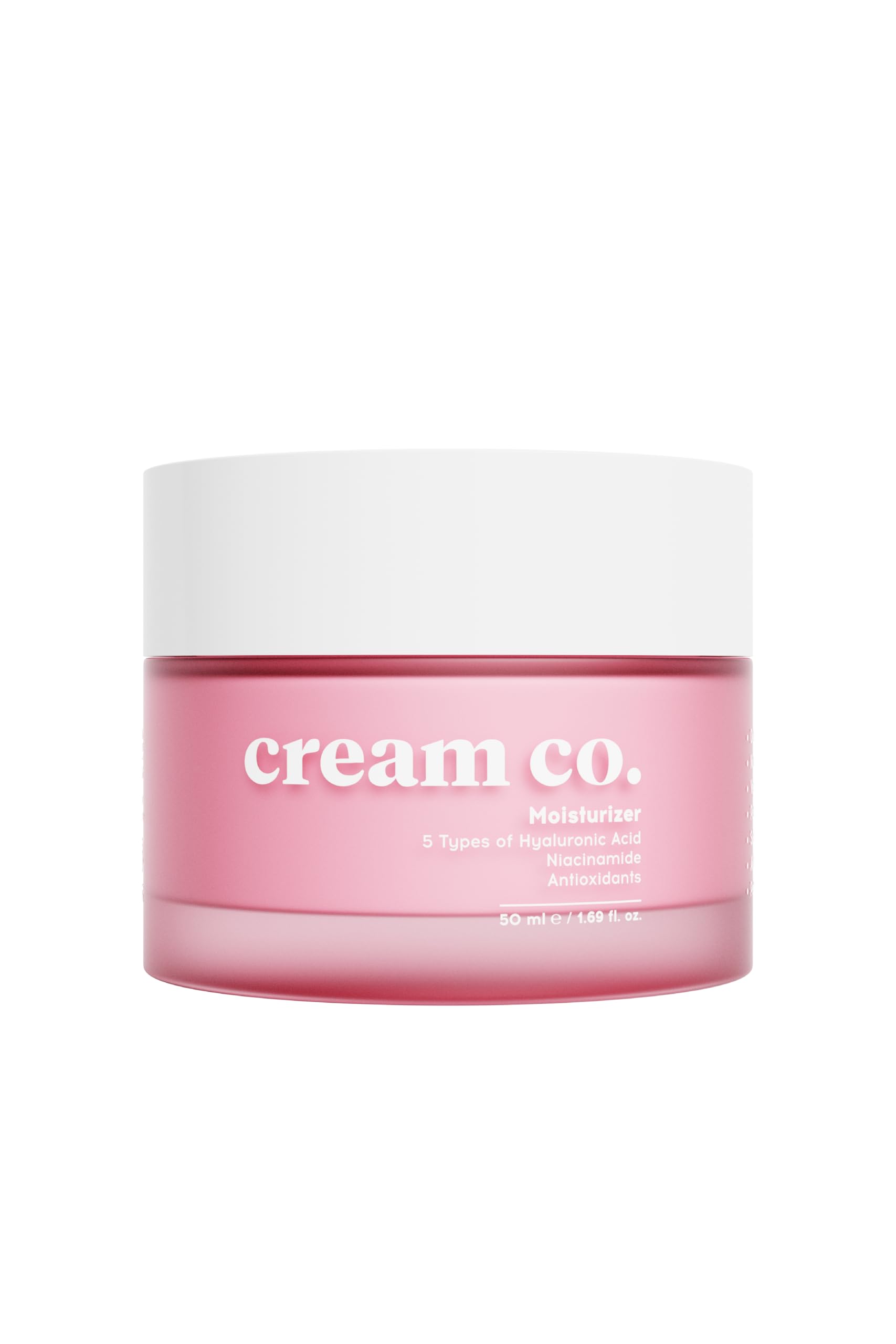 cream co.50ml Moisturiser Face Cream for Women & Men, All Skin Types, Hyaluronic Acid, Niacinamide (Vitamin B3), Evens Out Skin Tone, Revitalizes, Brightens, Hydrates, Vegan Face Cream