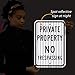 SmartSign No Trespassing Signs Private Property, 12 x 18 Inches 3M High Intensity Grade Reflective Aluminum, USA Made