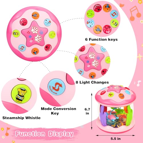 Aboosam ABOOSAM-036 Baby Girl Toys 6-12 Months: Babies Ocean Rotating Light Up Musical Toys 12-18 Months Crawling Learning Infant Toys For Toddlers 1 2 3 Years Old Baby Girl Gifts  thumb #1