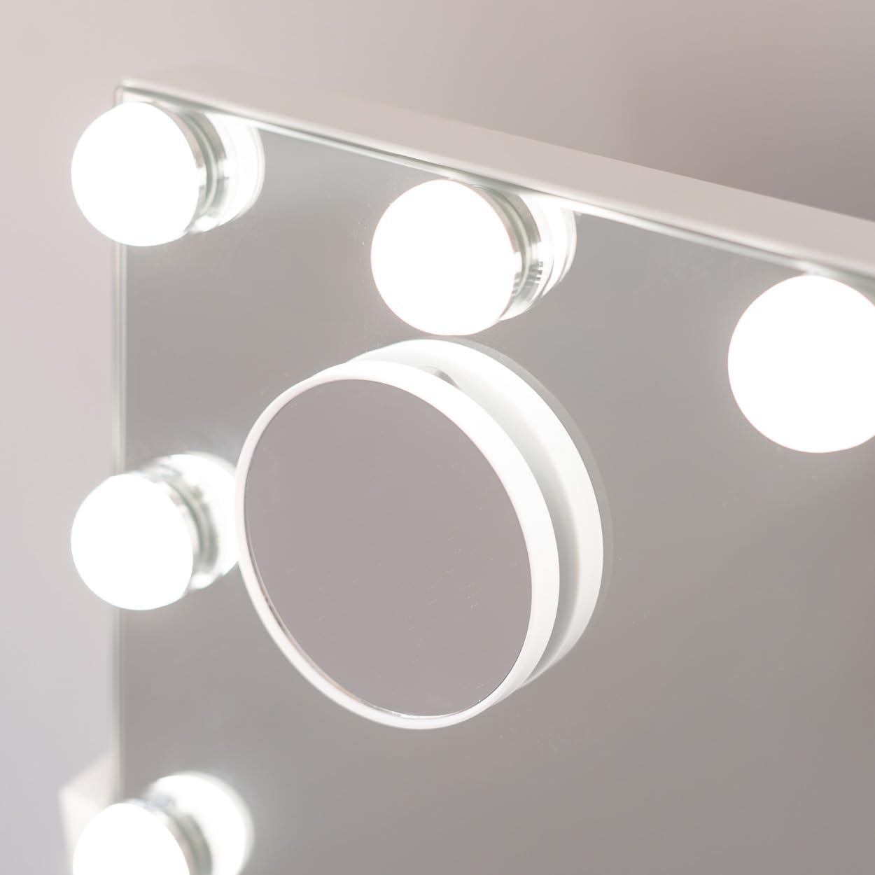 Miroir Coiffeuse Rond 11 LED Flamingueo - 3 Modes Lumière Réglable Maquillage