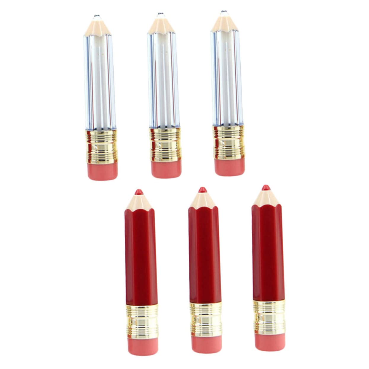 5 Sätze Leere Tube Lipgloss Behälter Lippenfüller Glanz Röhren Lippenröhrchen Leer Bulk-lipgloss Bleistift Lippenbalsam Tube Lipgloss-flaschen Plastik 6 Stück * 5