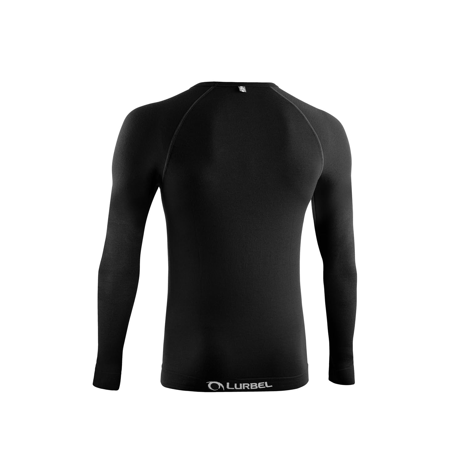 Lurbel Merino Lite Long Sleeves, Camiseta de Lana, Camiseta térmica, Camiseta Interior, Camiseta de managa Larga, Camiseta Ligera. Hombre (L - Negro)