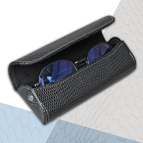 Image of Orsus Reading Glasses Hard Case, Premium PU Leather Horizontal Eyeglass Holder with Magnetic Closure for Women and Men