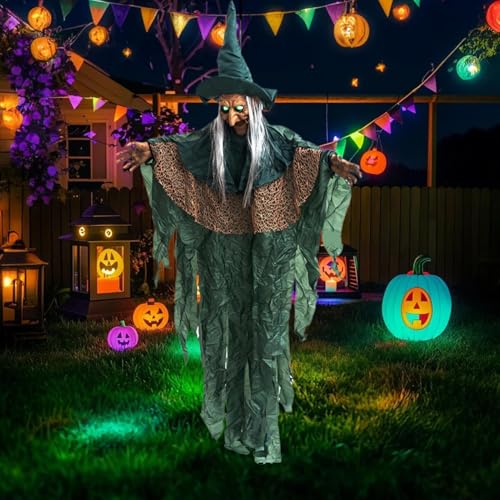 Sorcière d'Halloween animée pour décorer votre terrasse - 4
