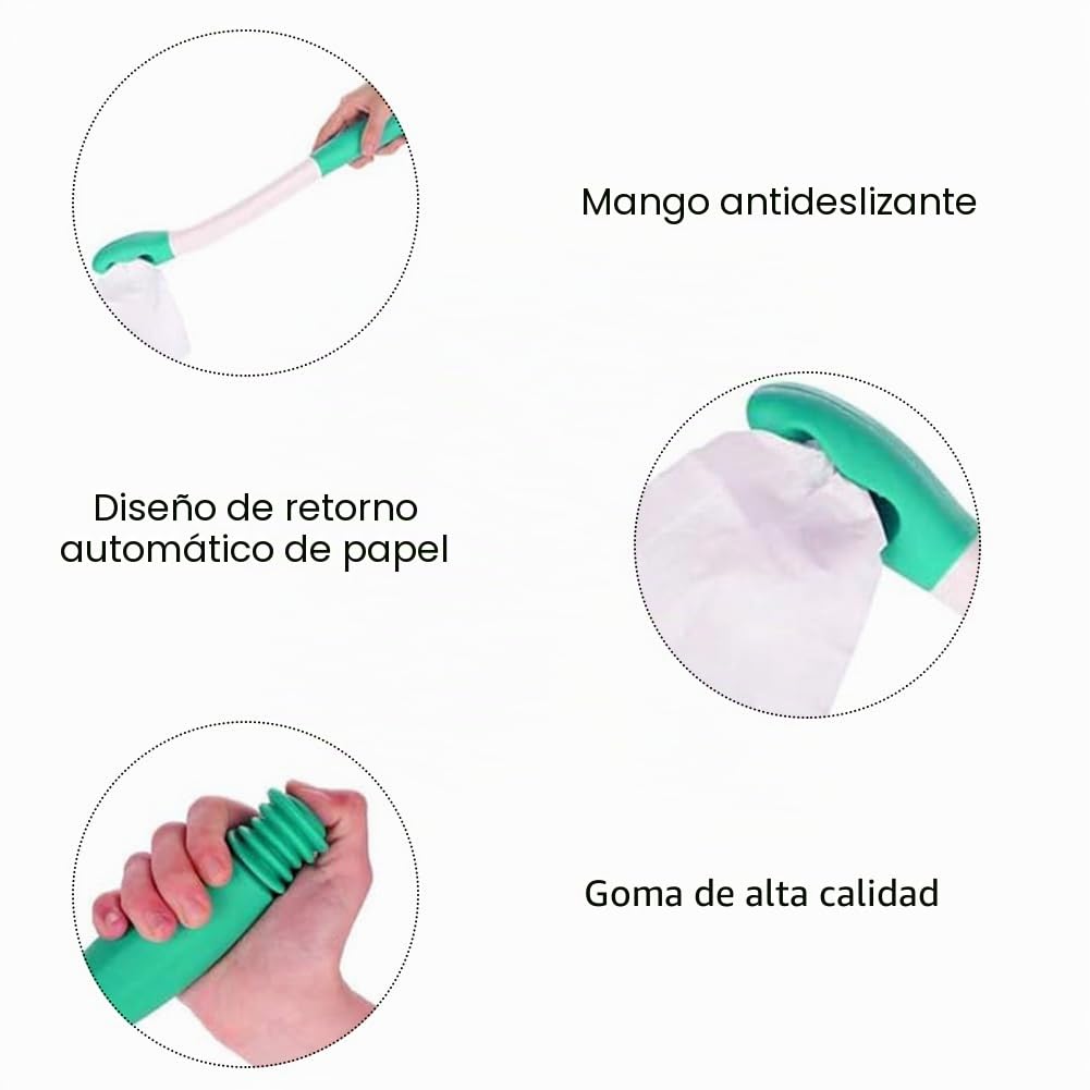 Herramientas para el Inodoro Bottom Wiper,Bottom Wiper,Ayuda para Discapacitados,Self Wipe Aid Helper,Ayuda para El Inodoro Herramientas,Ayudas de Inodoro Autoasistido para Limpiar,Limpieza baño