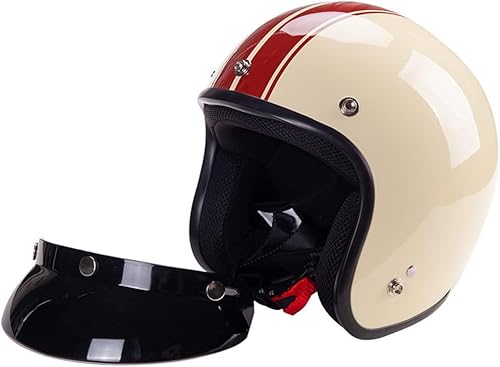 zalati Open Helmet Visor Peak Shield Retro Style for Making DIY Decorative Replacement Helmet Motorbike - Black