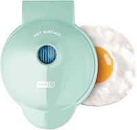 Vista 5 de DASH Mini máquina para gofres individuales, papas de hash browns, keto con superficies antiadherentes fáciles de limpiar, 4 pulgadas, blanco y mini