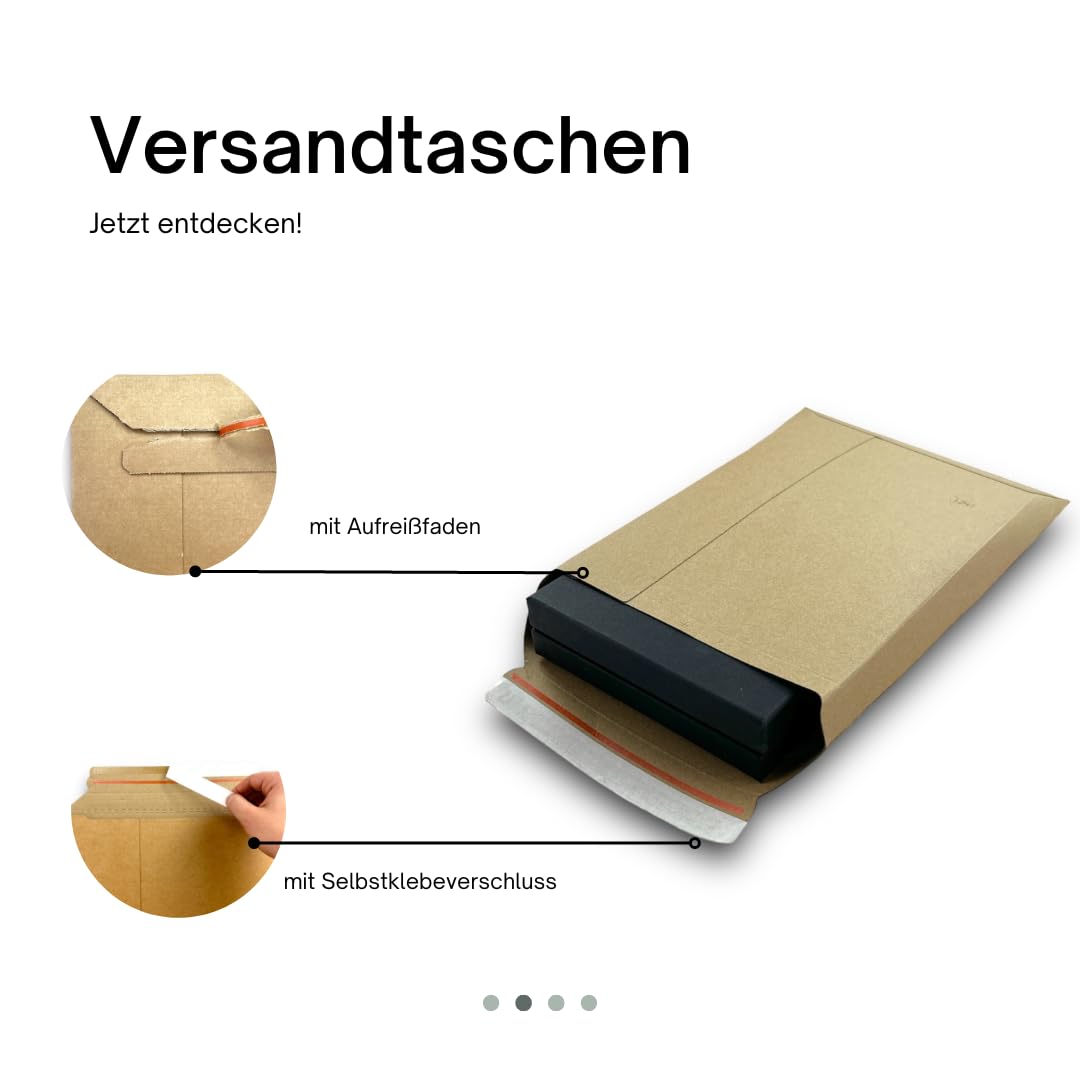 75 Stück Versandtaschen DIN A3 aus Pappe 320 x 455 mm selbstklebend - Papp-Kuverts A3 große Versandtasche Versandtaschen für Kleidung Umschlag groß Umschläge Briefumschlag mit Füllhöhe bis 50mm