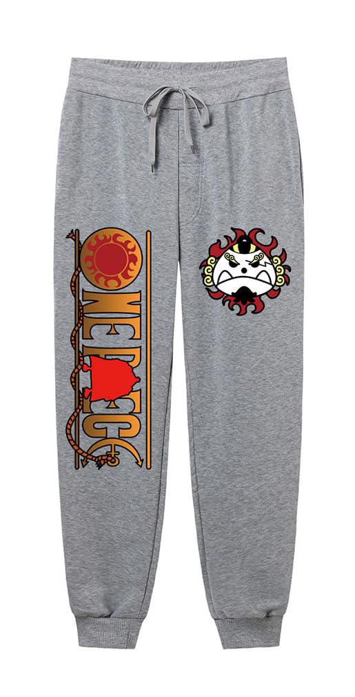 UbeisyOne Piece Anime Pants Monkey D Luffy Sweatpants Loid Sport Trousers for Spring Summer and Early Autumn