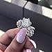 LRGKMCWTOB Fashion 925 Sterling Silver CZ Ring, Wedding Band Cubic Zirconia Half Eternity Stackable Engagement Ring, Dainty Cut Halo Solitaire Engagement Imitation Diamond Ring Size 8