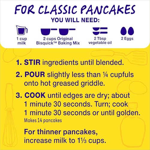 Image of Betty Crocker Bisquick Pancake and Baking Mix, Original, Makes About 30 Pancakes, 20 oz