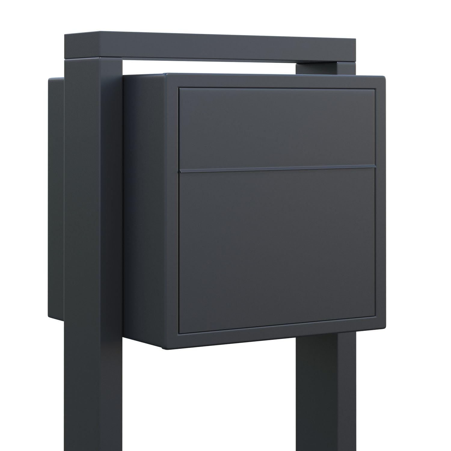 Standbriefkasten, Design Briefkasten Soprano in Anthrazit - Bravios