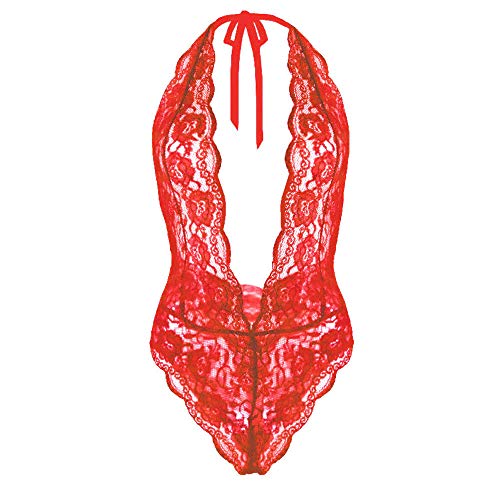 Humpie Dumpie Colores Hot Babydoll íntimo erótico Mujer termopar Sexy Veo Non-vedo Rojo
