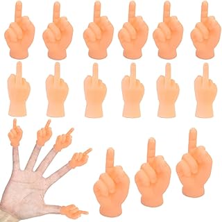 20 PCS Tiny Middle Finger Puppet, Miniature Small Hands, Funny Hand Puppet for Game, Prank Gag Performance Party Favors, Ealistic Cute Little Hand Finger for Gifts