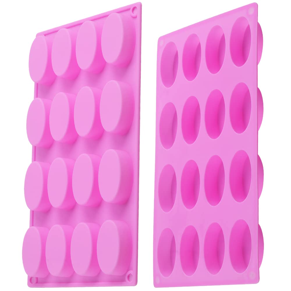 6-Cavity Silicone Oval Soap Mold - Flexible Pebble Shape For DIY Soap Making & Crafts