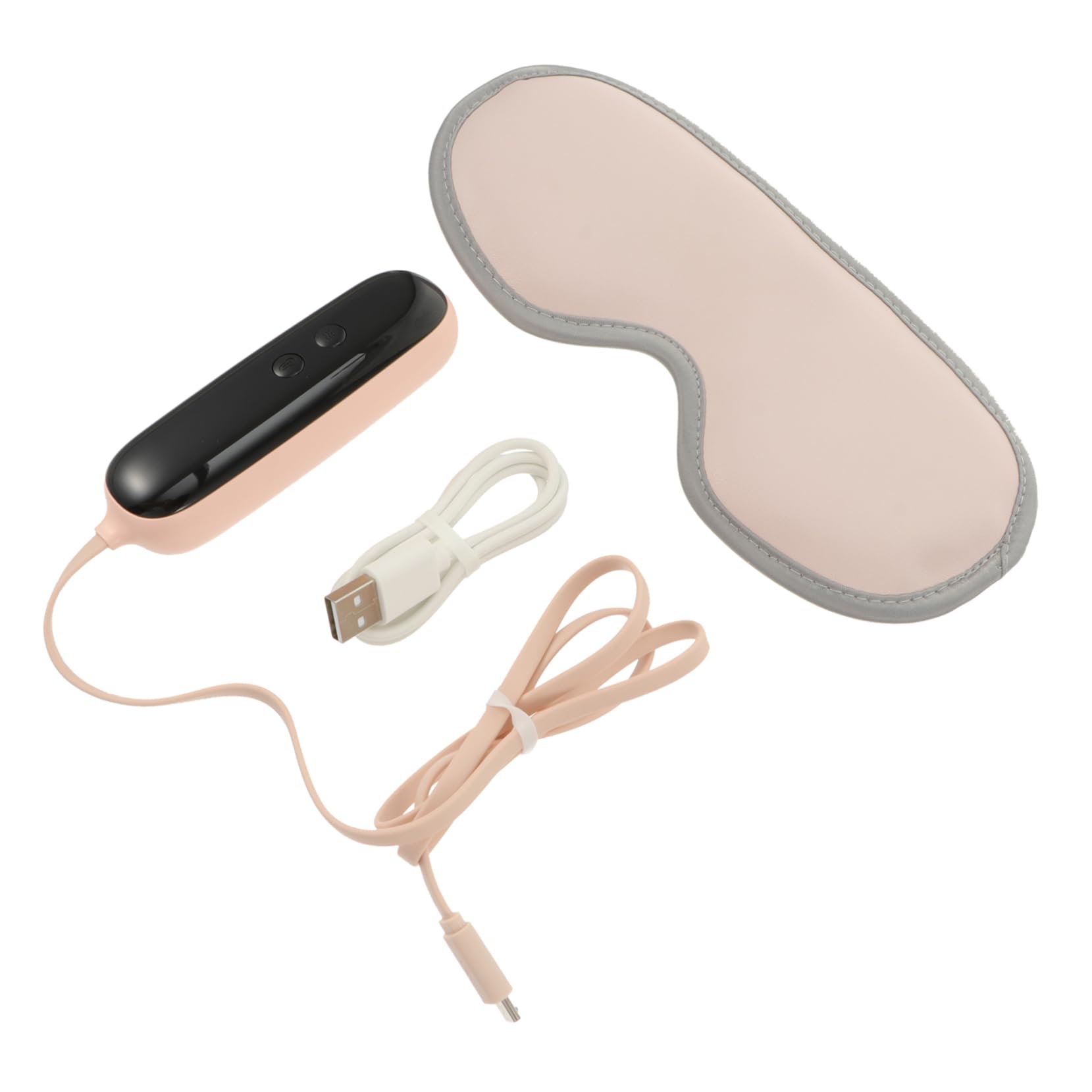 VALICLUD Wiederaufladbare Augenmaske mit Vibration Wärme Kompakte Schlafmaske für Augenpflege gegen Augenringe und Müdigkeit für Entspannende Nächte USB Ladekabel