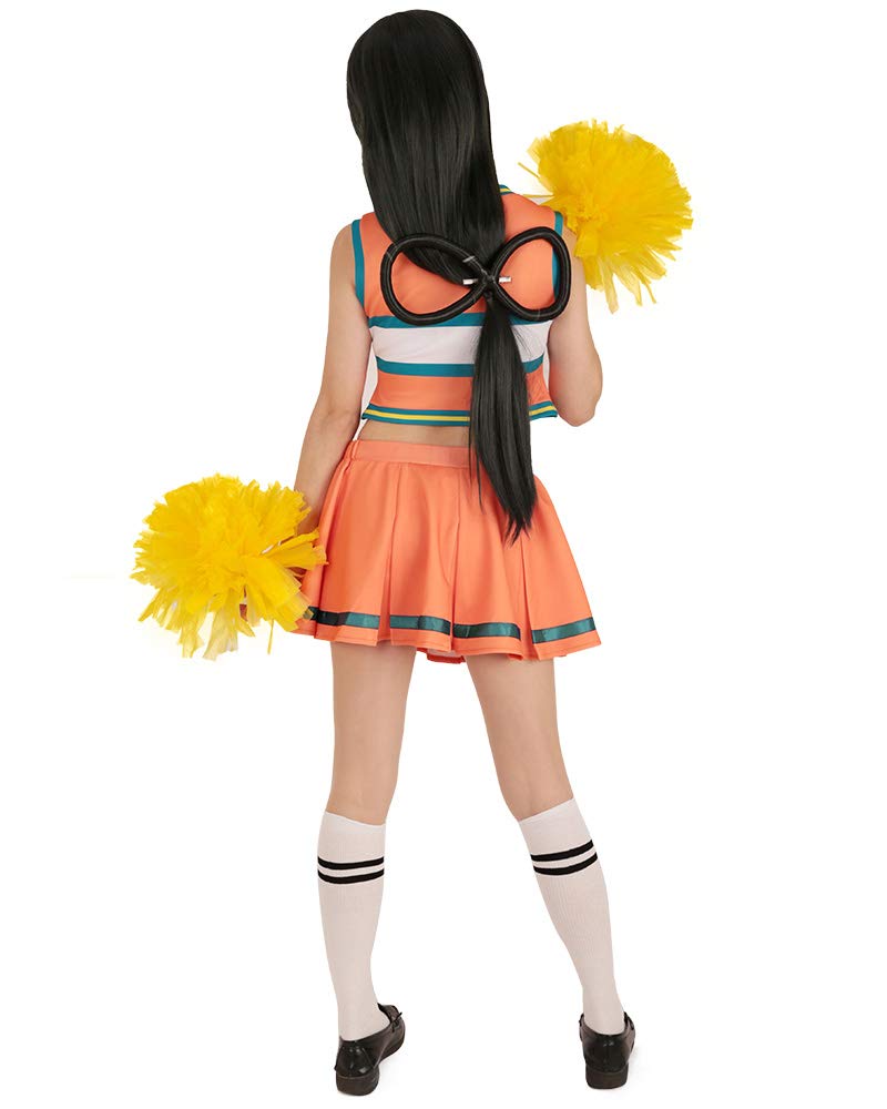 Miccostumes Women's Anime Hero Cheer Uniform with Poms Cheerleader