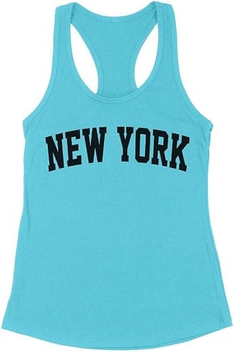 College Style New York Tank Top Fitted Racerback Womens