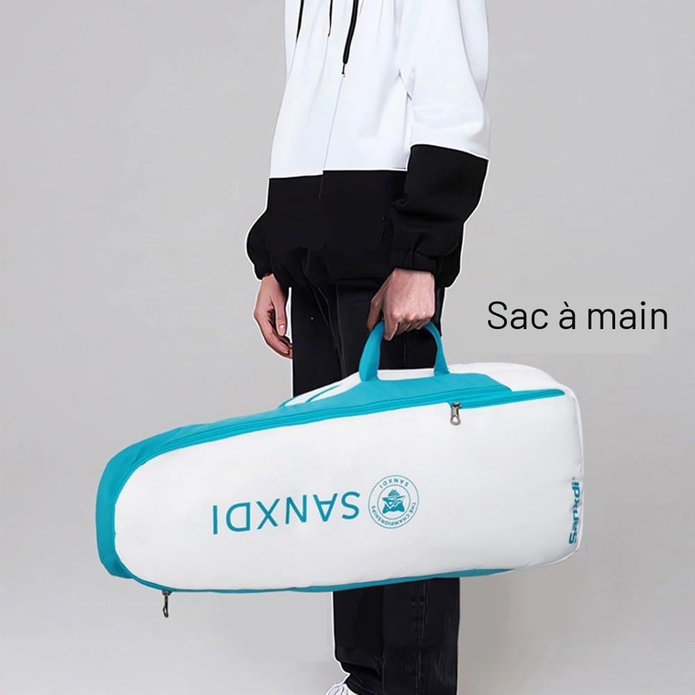 ZYWUOY Sac de rangement pour raquette de tennis, sac à dos de raquette de tennis, squash, badminton, sac à main de transport