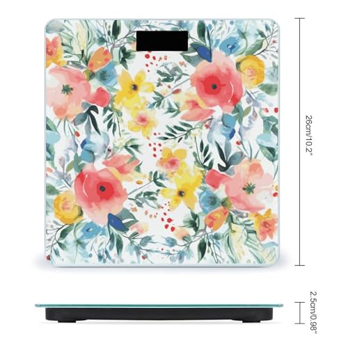 Báscula Digital Floral con Pantalla LCD para Baño miniatura 2