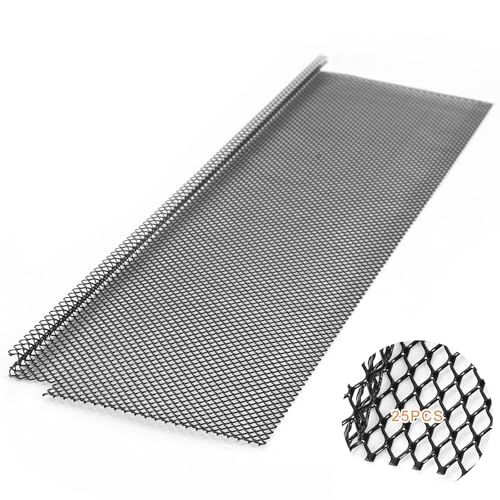 Image of Blulu 25 Pcs Lock in Gutter Guard 6 Inch x 75 ft Stainless Steel Micro Mesh Leaf Gutter Screens Protection Covers Fit 4 inch, 5 inch and 6 inch K Style