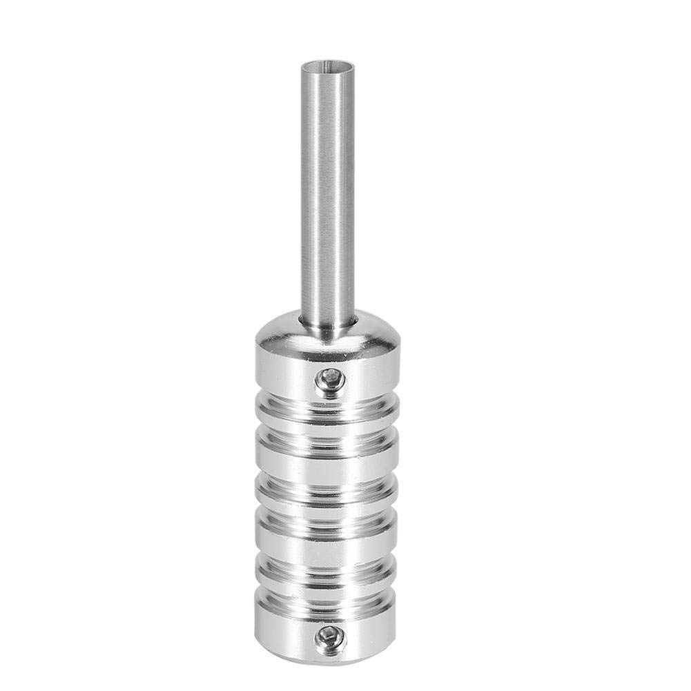 Tattoo Grips, Tattoo Machine Gun Part Handle Tube Tip Grip Body Art Accessory With Back Stem(Silver) : Beauty & Personal Care