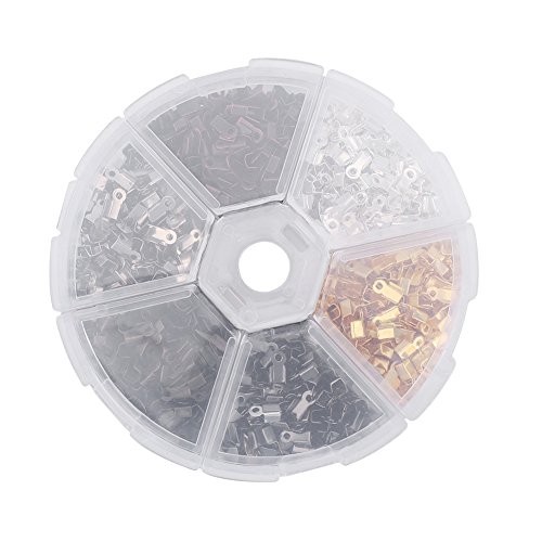 Ends for Jewelry Making 1200 Pcs Box Jewelry Making Finding Necklace Bracelet Tips Crimp Ends