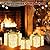 Set of 3 Christmas Lighted Gift Boxes, 60 LED Light Up Snowflake Champagne Gold Strap Box Decorations for Outdoor Indoor Christmas Tree, Yard, Home Decor