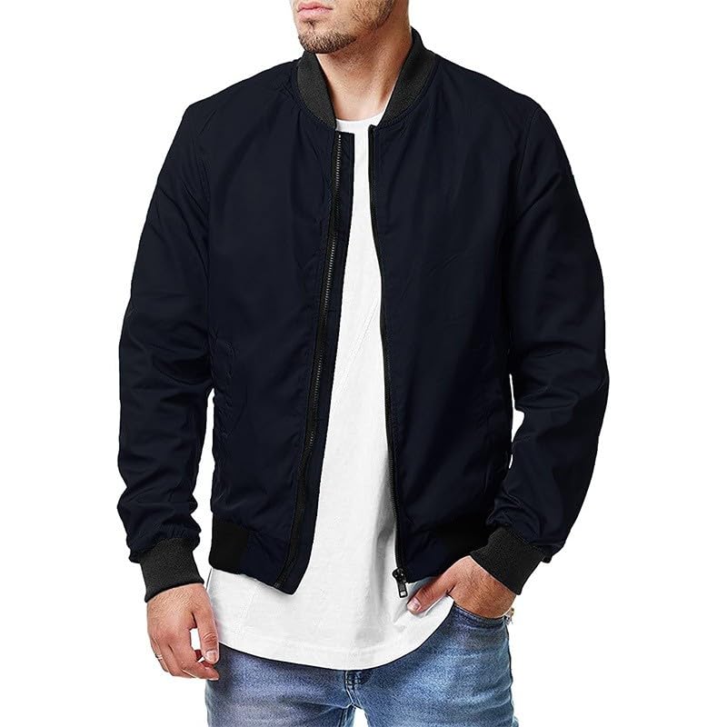 Blouson aviateur léger bleu marine homme 4XL pour en finir avec les vestes lourdes
