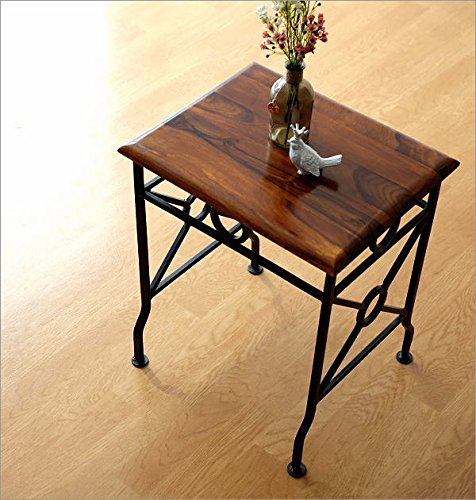 Amazon.co.jp: コンソールテーブル 玄関 木製 アイアン 花台 花瓶台
