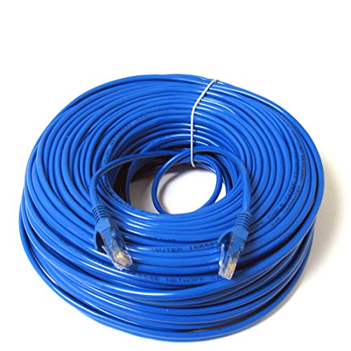 KUNOVA (TM) Ethernet Cable Cat6 200ft Blue, 10Gbps Network Cable Wire Cat 6 Ethernet Patch Cable Cord, Internet Cable with Snagless RJ45 Connectors - 200 Feet Blue