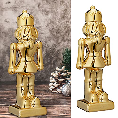 Nussknacker Gold 13 Cepewa Deko Nussknacker | Dolomit H19cm | Gold | Dekofigur für...