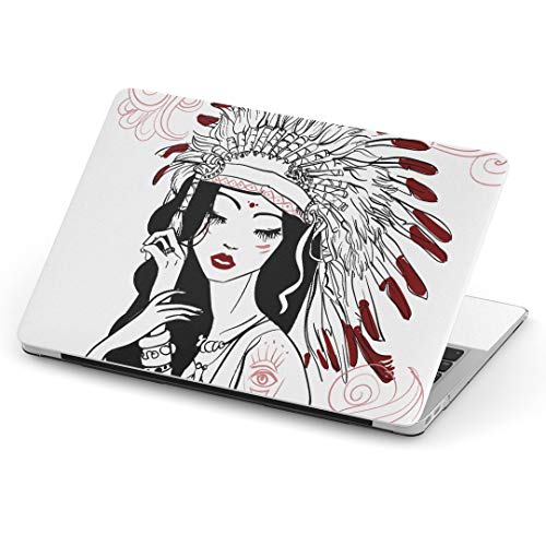 MacBook Air 13inch A1466 / A1369 専用スキンシール 2010~2017モデルまで対応 マックブック エア Mac Air 13インチ ノートブック フィルム ステッカー アクセサリー 保護 011724 インディアン 女性