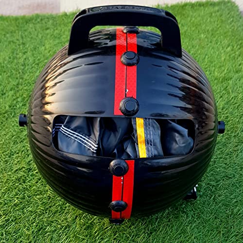 Image of CARBLAZER Portable & Semi-Automatic Full Body Car Covers - Heavy Duty Device | Rain Resistant | UV Safe | Dust Proof | Anti-Theft & Scratch Proof Covers, Custom Fit for Hyundai Xcent,Gun Metal Black