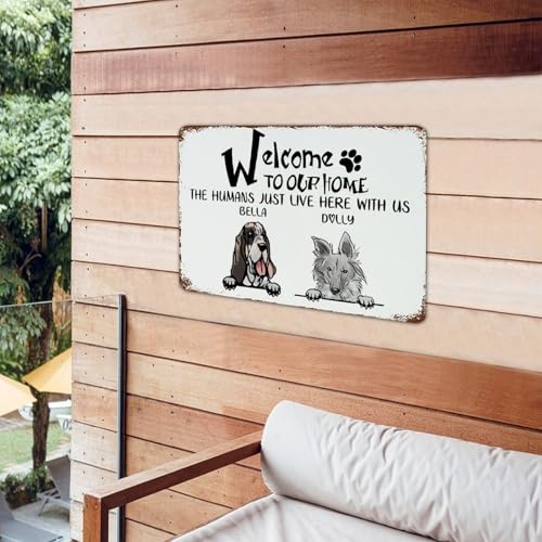Panneau rétro en métal humour animaux pour déco garage et salon convivial