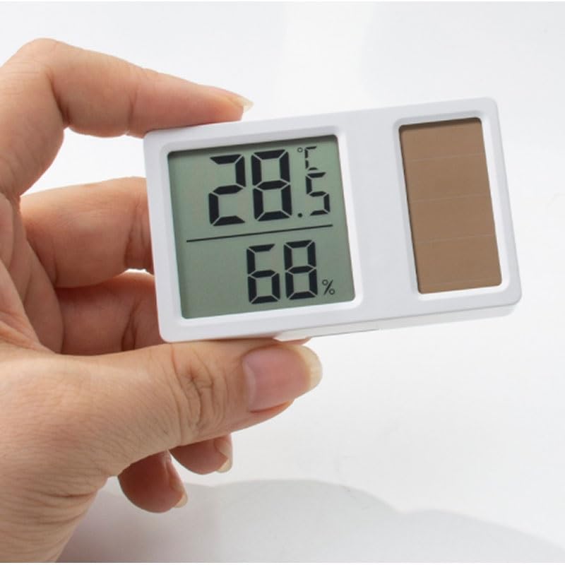 ABS Version Solar Digital Thermometer Hygrometer Household Indoor
