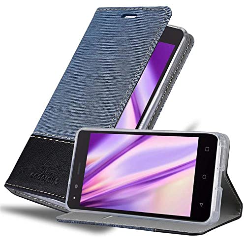 Cadorabo Funda Libro para BQ Aquaris M5 en Azul Oscuro Negro - Cubierta Proteccíon con Cierre Magnético, Tarjetero y Función de Suporte - Etui Case Cover Carcasa