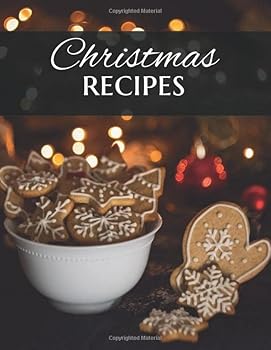 Paperback Christmas Recipes: Blank Recipe Book, Journal, Custom Cookbook | Write In Your 100 Favorite Holiday Recipes Book