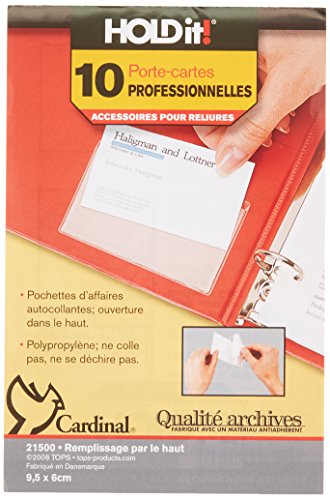 Recharges carte de visite Cardinal 21500cb fiches de classement épurées