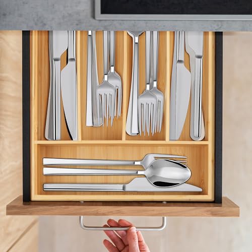 Organizador de cajones de cubiertos de bambú LotFancy: mantén tu cocina ordenada y funcional 6