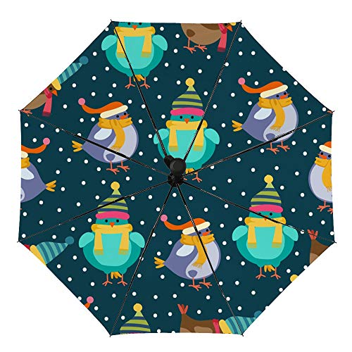 Parapluie pliant automatique CHEHONG noir | Diamètre 99,5 cm protecteur