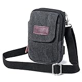 Ranboo Canvas Travel Cell Phone Holster for iPhone 14 Pro Max 13 Pro Max Samsung Galaxy S22 Ultra No