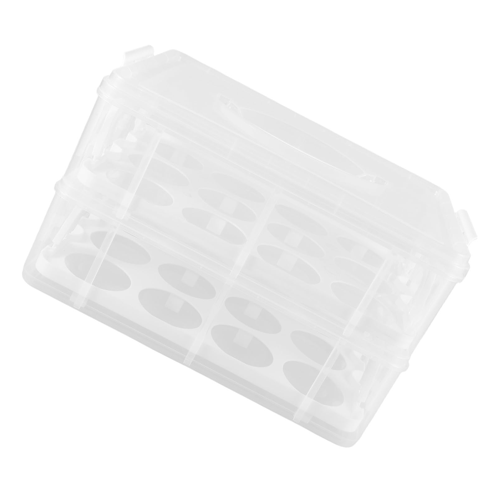 jojofuny Caja de Cupcakes Caja para Cupcakes con Tapa de Blanco de Doble Capa, Cierre Sellado, para Postres y Alimentos, Uso Diario y Transporte