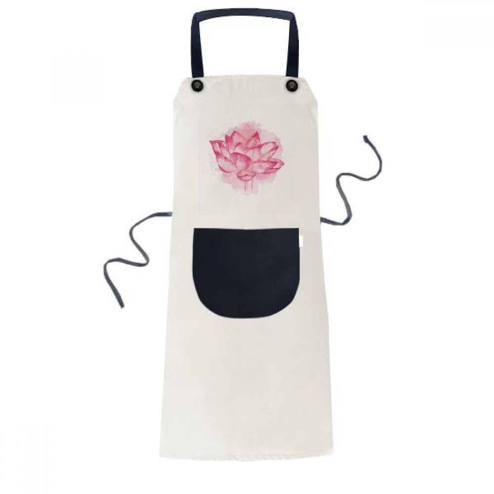 Tablier rose aquarelle pour cuisiner à la maison avec sa poche pratique