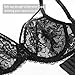 Imagen de DotVol Sujetador de Encaje Sexy con Tiras para Mujer Tallas Grandes de Diario Negro