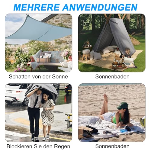 Tragbare Picknickdecke - Wasserdichtes und Sandfestes Stranddeck im Freien, Ultraleichte Strandmatte faltbar, Einfach zu lagernde Mini Picknickdecke klein, Praktisches und Langlebiges Campingdecke