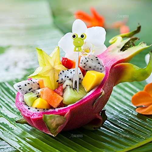 Auear Set Of 6 Stainless Steel Fruit Forks Cute Animal Food Fruit Picks Forks Dessert Forks For Bento Lunch Box, Party Choose #TOP3