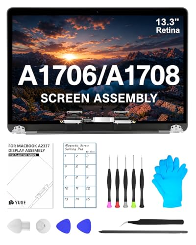 A1706 A1708 Screen Replacement 13.3 for MacBook Pro 2016 2017 LCD(Gray)