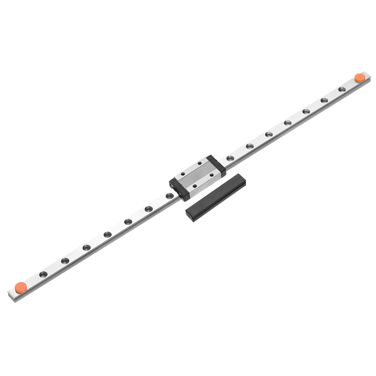 QUARKZMAN MGN9 350 mm prowadnica liniowa z blokiem przesuwnym MGN9H ze stali i tworzywa sztucznego do drukarek 3D i maszyn CNC, srebrny